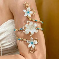 Hollow Out Iris Flower Bracelet Floral Arm Ring Fashion Armband  Beach Style 1