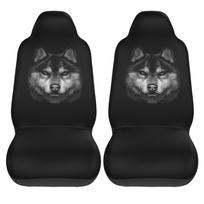 Siberian Husky Pattern Print Car Seat Covers Set of 2 Front Bucket Seat Protector Accessories Universal Fit Most Cars Trucks