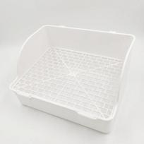 Anti-spill Rabbit Litter Tray Rectangular Pet Toilet Box Rabbit Training Toilet  Animal Bathroom smėlis