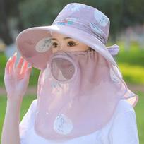 Detachable Face Cover Sun Hat Neck Flap UV Protection Fishing Hat Large Brim Breathable Outdoor Working Cap Outdoor Working