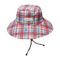 Fashion Star Women Sun Hat Sun Protection Breathable Plaid Fisherman Hat Adjustable Wide Brim Sunscreen Bucket Hat Outdoor