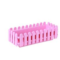 Fashionable Rectangular Flower Pots Plastic Strip Fence Basin Large Thickened DIY Vegetable Slot Extra Outside rožinė