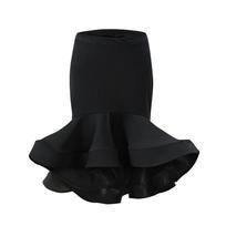 Black Kids Latin Dance Dress Professional Stage Costume Practice Dresses Ballroom Dancing Chacha Dance Performance Dress 110CM