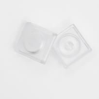 Custom 20 Pcs Toy Bricks Keycap Low Profile Keycaps Blank 1u Backlit Key cap ABS DIY Key Caps for Mx Switch Mechanical Keyboard White Clear Circular