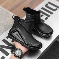 Kids' Fashion Rain Boots: Boys' Medium & Large, Parent-Child Style, Non-Slip Rubber for Outdoor Play & Car Washing 37/38 juoda