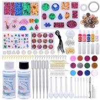 Epoxy Resin Silicone Molds Starter Kit All in One Office Home Decor Art Clear Craft Jewelry Making Kit for Keychain Necklace DIY Kit 3