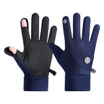 Non-Slip Full-Finger Winter Warmth Gloves Touchscreen Windproof Man Cycling Gloves Thickened Water-Repellent
