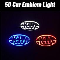 11.9X6.2cm 5D LED Emblem Car Light Rear Trunk Badge Decals for Kia Picanto Cerato Sportage Niro Ceed Rio K5 K3 Sorento Stinger Blue