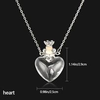 Openable Water Drop Heart Make Wishes Essential Oil Pendant Glaze Vial  Perfume Jewellery Memorial Jewelry