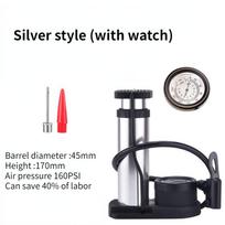 Foot Pedal High Pressure Pump Bicycle Battery Car Household Mini Portable Foot Pedal Air Pump with Barometer Bicycle Accessories sidabras