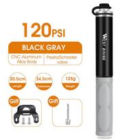 WEST BIKING Portable Bicycle Air Pump Rubber Anti Slip Handle Pump With Extension Hose MTB Road Bike 120 PSI Mini Hand Pump