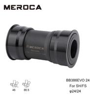 MEROCA BB386 Press Fit Bicycle Bottom Bracket Install Tool Steel Ceramic Bearing 24 30mm MTB Road Bike BB DUB For  Crankset BB386