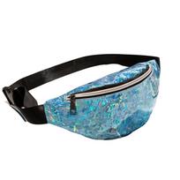 Dazzling Colours Laser Fanny Pack Large Capacity Bum Bag Personalized Shoulder Bag  Party mėlyna