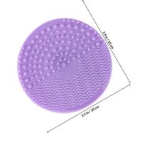 Light Green Round Silicone Cleaning Pad for Makeup Brushes Handheld Deep Cleaning Tool Non Deformable Easy to Master Water violetinė