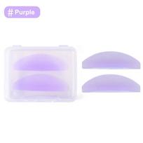 1Pair Silicone Eyelash Perm Pads Lashes Rods Shield Lifting 3D Eyelash Curler Accessories Applicator Makeup Tool violetinė