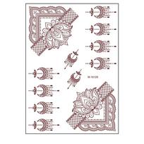 Snake Butterfly India Flower Hand Lace Henna Tattoo Stickers Body Art Sticker Water Transfer Decals Temporary Tattoo