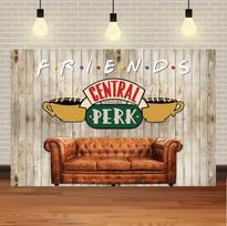 Red Brick Wall Theme Party Custom Backdrop Decorate Central Perk Friend Tv Show Retro Pub Sofa and Coffee Photography Background 120X90CM