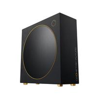 GEOMETRIC FUTURE Portable Desktop PC Case Model 0 Flamingo, compatible with ITX motherboards, includes 80PLUS Bronze 200W power supply, GF-M0-BK,