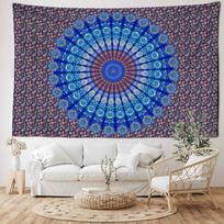 Red and Blue Mandala Tapestry Wall Hanging Hippie Tapiz Bohemian Psychedelic Witchcraft Living Room Dormitory Home Decor 95x70CM
