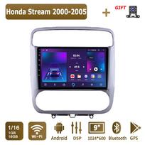 Android Car Radio For Honda Stream 2000-2005 Multimedia Player Head Unit Stereo GPS Navigation BT WIFI 1+16GB 1+16GB,A
