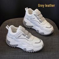 Women's Height-Boosting Velcro Platform Sneakers - 8cm Lift, Breathable, Thick-Soled, Autumn/Winter Casual Shoes 37