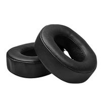 Pakeičiami 1 poros ausų pagalvėlės arba užtrauktuku užsegamos apsauginės pagalvėlės ausinėms Sony MDR-HW700 HW700DS ausinių ausinėms, juodos spalvos juoda