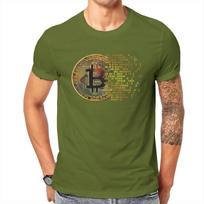 Crypto Cryptocurrency I Love Bitcoin Art Tshirt Classic Graphic Unisex's Tees Tops Loose Cotton Crewneck T Shirt L