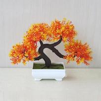 Artificial Plants Simulated Potted Dragon Whisker Tree Bonsai Green Plant For Office Desktop Decoration Home Creative Decoration raudona