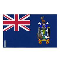 Drapeau de la Géorgie Sud-et-les Îles Sandwich Sud – 64 x 96 cm – Polyester – Œillets en fer – Résistant