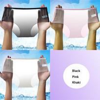3pcs Mid Rise Waist Girls Seamless Underwear Breathable Sexy Transparent Panties Ladies Perspective Crotch Briefs L&3pcs