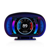 HUD Head-Up Display Tachometer OBD2 + GPS Dual Compatible System, Multi-Car P2, Switchable USB ‎11.5cm