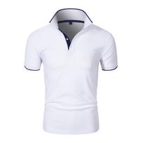 Summer Polo-neck Patchwork Casual Fashion T-shirt Male Short Sleeve All-match Tee Pullover Top Men S