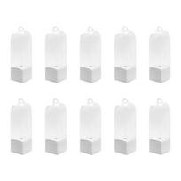 Pack Of 10 Clear PVC Flower Boxes Clear Bouquet Bags With Handles For Single Rose Display And Gift Packaging