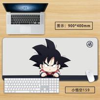 New Cute Little Son Goku Leather Mouse Pad Oversized Anime Dragon Ball Kacarrot Creative Computer Keyboard Desk Pad Children's Fun Decoration Desk Mat 60x30cm