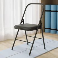 Sustorinta PU jogos kėdė: Iyengar ir Pilates sulankstomas suolas su daugiafunkciniais priedais