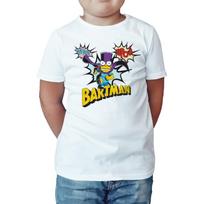 The Simpsons Big Boys' Bartman Kapow T-Shirt 12-13 Years White S balta