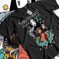 No-Face Spirited Away T-shirt Ghibli Chihiro Haku Girl Anime Gift Shirt All Size Unisex T-Shirt XXL