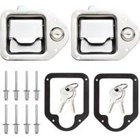 Truck Tool Box Latches StainlessSteel Toolbox Paddle Lock Replacement Handle 4-3/8inch 3-1/4inch Paddle Key 1