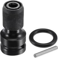 Impact Wrench Adapter Converter Ratchet Tool Drive Sleeve Female to Female Quick Release Impact 1/2  to 1/4  HEX Quick Change