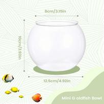 Fish Tank Aquarium Transparent Round Ornamental Portable G oldfish Fish Bowl ABS Lightweight Aquarium For Fish Home Desk Decor