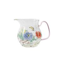 New Chinese peony glass fair cup household kung fu tea set heat-resistant tea dispenser transparent uniform cup male cup <200ml