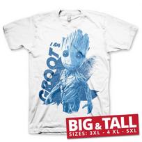 Licence Officielle I Am Groot Sur Gros & Grand 3XL, 4XL, 5XL Homme T-Shirt L