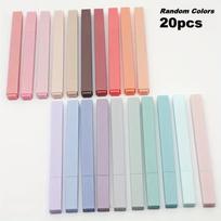 Pastel Morandi Square Highlighter Markers, Aesthetic Chisel Tip Highlighter Marker Pens No Bleed & No Smear for Highlighting