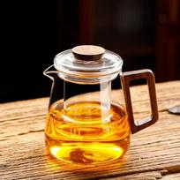Thickened Glass Glass Teapot Heat Resistant High Temperature Resistant Kung Fu Tea Set Press Control Transparent