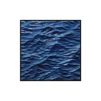 Creative Wave Blue Sea Mural Living Room Background Wall Hanging Square Blue Wave Sea Mural Modern Wall Hanging Home Decoration 20X20CM