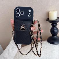 Rabbit Skin Texture iPhone 17 Pro Max Drop-Proof Case with Bracelet Chain iPhone 16