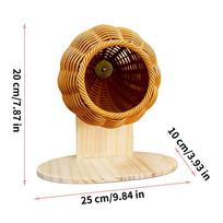 Bird Nest For Cage Artificial Rattan Breathable Handmade Nest Bird Cage Toys For Small Parrots Canaries Nesting Living Room Home geltona