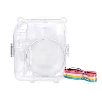 Transparent Case for Fujifilm Instax Mini 12 Crystal Instant Camera Shoulder Bag Protective Cover Storage Bag with Strap