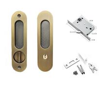 New Zinc Alloy Sliding Door Lock Hidde Interior Door Door Pull Lock Furniture Hardware Hidde Handle Lock Sliding Door
