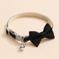 New Bow Collar Solid Color Bowknot Puppy Chihuahua Adjustable Cats Accessories Safety Bell Tie Bow Buckle Pets with Collar